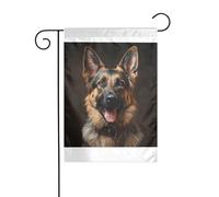 Wzywhj Stampa fedele del pastore tedesco, bandiera estiva da giardino su entrambi i lati, decorazione per cortile, 30,5 x 45,7 cm