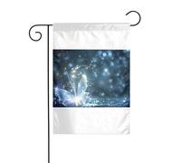 Wzywhj Starlight Farfalla Immagine Estate Giardino Bandiera Double Face Decorazione Cortile 30,5 x 45,7 cm