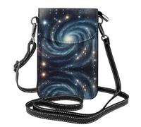 WZYWHJ Starry Night Swirl Picture Leather Crossbody Flap Phone Bag - Regalo versatile per le donne che camminano, campeggio, shopping e viaggi
