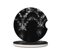 WZYWHJ Strange buildings - Sottobicchieri in ceramica per auto, 2 pezzi, antiscivolo, accessori per auto