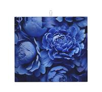 WZYWHJ Stuoia scolapiatti per cucina con stampa di peonie: realizzata in spugna assorbente d'acqua, con cordino per appenderla, 45,7 x 40,6 cm