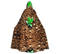 WZYWHJ suolo piante crescono Picture aldult Cosplay Poncho con cappuccio Mantello per uomini e donne Halloween Party