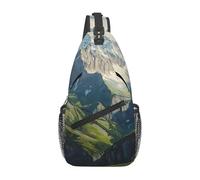 WZYWHJ Swiss Alps Pattern - Borsa a tracolla da uomo, stile casual, con elevata capacità di archiviazione e tracolla regolabile