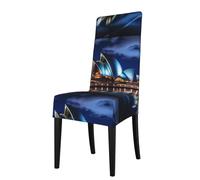 WZYWHJ Sydney Opera House - Coprisedia stampato, rimovibile, installazione rapida e facile manutenzione, adatto per schienali quadrati