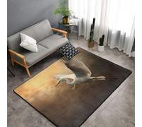 WZYWHJ Tappeti per soggiorno, passatoia antiscivolo per asilo nido tappeto da gioco, 152,4 x 99,1 cm, stampato con una garzetta prende il volo