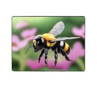 WZYWHJ Tappeti per soggiorno, passatoia antiscivolo per asilo nido tappeto da gioco 160 x 122 cm con immagine di una piccola ape