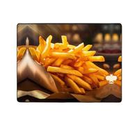WZYWHJ Tappeti per soggiorno, tappeto antiscivolo per asilo nido tappeto da gioco, 160 x 122 cm, stampa con pila di patatine fritte