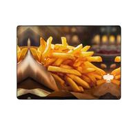 WZYWHJ Tappeti per soggiorno, tappeto antiscivolo per asilo nido tappeto da gioco 203,2 x 147,3 cm pila di patatine fritte stampate