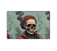 WZYWHJ Tappeti per soggiorno, tappeto runner antiscivolo per asilo nido tappeto da gioco 152,4 x 99,1 cm con bel teschio