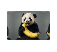 WZYWHJ Tappeti per soggiorno, tappeto runner antiscivolo per asilo nido tappeto da gioco, 152,4 x 99,1 cm, stampa panda che mangia banana