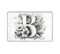 WZYWHJ Tappeti per soggiorno, tappeto runner antiscivolo per asilo nido tappeto da gioco, 152,4 x 99,1 cm, stampa artistica con lettera B