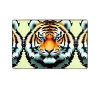 WZYWHJ Tappeti per soggiorno, tappeto runner antiscivolo per asilo nido tappeto da gioco 152,4 x 99,1 cm con stampa piccola testa di tigre grassa