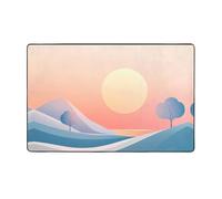 WZYWHJ Tappeti per soggiorno, tappeto runner antiscivolo per asilo nido tappeto da gioco 152,4 x 99,1 cm tramonto quadro dipinto per bambini