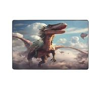 WZYWHJ Tappeti per soggiorno, tappeto runner antiscivolo per asilo nido tappeto da gioco 152,4 x 99,1 cm stampa dinosauri nel cielo