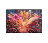 WZYWHJ Tappeti per soggiorno, tappeto runner antiscivolo per asilo nido tappeto da gioco, 152,4 x 99,1 cm, un bellissimo cielo notturno con stampa scintillante