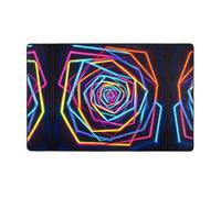 WZYWHJ Tappeti per soggiorno, tappeto runner antiscivolo per asilo nido tappeto da gioco, 152,4 x 99,1 cm, immagine con linee al neon