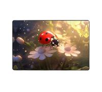 WZYWHJ Tappeti per soggiorno, tappeto runner antiscivolo per asilo nido tappeto da gioco 152,4 x 99,1 cm con bella coccinella stampata