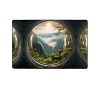 WZYWHJ Tappeti per soggiorno, tappeto runner antiscivolo per asilo nido tappeto da gioco 152,4 x 99,1 cm con stampa The Beautiful Scenery in the Bubble