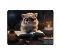 WZYWHJ Tappeti per soggiorno, tappeto runner antiscivolo per asilo nido tappeto da gioco 160 x 121,9 cm con stampa di un piccolo criceto che legge un libro