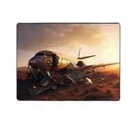 WZYWHJ Tappeti per soggiorno, tappeto runner antiscivolo per asilo nido tappeto da gioco 160 x 121,9 cm con aereo nel deserto stampato