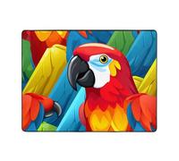 WZYWHJ Tappeti per soggiorno, tappeto runner antiscivolo per asilo nido tappeto da gioco, 160 x 122 cm, bellissimo pappagallo stampato