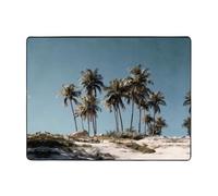 WZYWHJ Tappeti per soggiorno, tappeto runner antiscivolo per asilo nido tappeto da gioco 160 x 122 cm con palme in riva al mare stampato