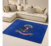 WZYWHJ Tappeti per soggiorno, tappeto runner antiscivolo per asilo nido tappeto da gioco 160 x 122 cm stampa bandiera dello stato del Nord Dakota