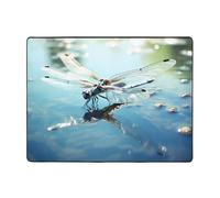 WZYWHJ Tappeti per soggiorno, tappeto runner antiscivolo per asilo nido tappeto da gioco 160 x 122 cm La libellula vola bassa. Stampato