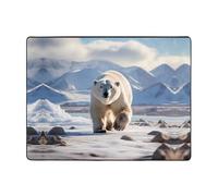 WZYWHJ Tappeti per soggiorno, tappeto runner antiscivolo per asilo nido tappeto da gioco 160 x 122 cm stampa orso polare