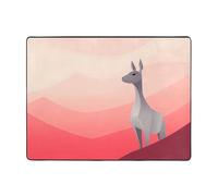 WZYWHJ Tappeti per soggiorno, tappeto runner antiscivolo per asilo nido tappeto da gioco 160 x 122 cm animali che distogliono lo sguardo stampato