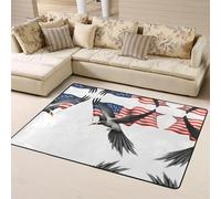 WZYWHJ Tappeti per soggiorno, tappeto runner antiscivolo per asilo nido tappeto da gioco 160 x 122 cm bandiera nazionale e aquila stampata