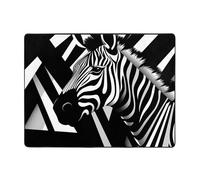 WZYWHJ Tappeti per soggiorno, tappeto runner antiscivolo per asilo nido tappeto da gioco, 160 x 122 cm, stampa zebrata agile