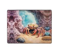 WZYWHJ Tappeti per soggiorno, tappeto runner antiscivolo per asilo nido tappeto da gioco 160 x 122 cm piccolo granchio sotto le rocce stampato