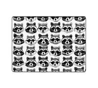 WZYWHJ Tappeti per soggiorno, tappeto runner antiscivolo per asilo nido tappeto da gioco 160 x 122 cm con simpatico procione stampato