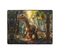 WZYWHJ Tappeti per soggiorno, tappeto runner antiscivolo per asilo nido tappeto da gioco 160 x 122 cm Tyrannosaurus Rex nella foresta stampato