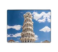 WZYWHJ Tappeti per soggiorno, tappeto runner antiscivolo per asilo nido tappeto da gioco 160 x 122 cm stampa Torre di Pisa