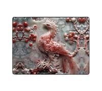 WZYWHJ Tappeti per soggiorno, tappeto runner antiscivolo per asilo nido tappeto da gioco 160 x 122 cm immagine di uccelli giada