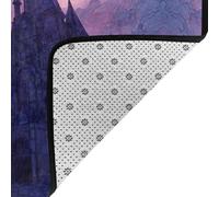 WZYWHJ Tappeti per soggiorno, tappeto runner antiscivolo per asilo nido tappeto da gioco 160 x 122 cm stampato castello di pipistrelli al chiaro di luna