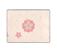 WZYWHJ Tappeti per soggiorno, tappeto runner antiscivolo per asilo nido tappeto da gioco 160 x 122 cm con piccoli fiori di ciliegio stampati