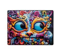 WZYWHJ Tappeti per soggiorno, tappeto runner antiscivolo per asilo nido tappeto da gioco 160 x 122 cm stampa artistica con gatto scarabocchio