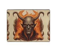 WZYWHJ Tappeti per soggiorno, tappeto runner antiscivolo per asilo nido tappeto da gioco 160 x 122 cm stampa diavolo ardente