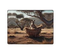 WZYWHJ Tappeti per soggiorno, tappeto runner antiscivolo per asilo nido tappeto da gioco 160 x 122 cm stampa canguro culla