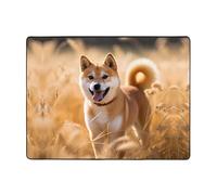 WZYWHJ Tappeti per soggiorno, tappeto runner antiscivolo per asilo nido tappeto da gioco 160 x 122 cm stampato Shiba Inu