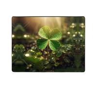 WZYWHJ Tappeti per soggiorno, tappeto runner antiscivolo per asilo nido tappeto da gioco 160 x 122 cm stampa trifoglio al sole