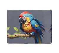 WZYWHJ Tappeti per soggiorno, tappeto runner antiscivolo per asilo nido tappeto da gioco, 160 x 122 cm, motivo pappagallo silenzioso