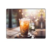 WZYWHJ Tappeti per soggiorno, tappeto runner antiscivolo per asilo nido tappeto da gioco 160 x 122 cm con stampa tè al latte