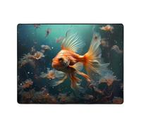 WZYWHJ Tappeti per soggiorno, tappeto runner antiscivolo per asilo nido tappeto da gioco, 160 x 122 cm, bellissimo pesciolino rosso stampato