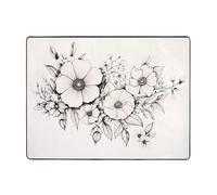 WZYWHJ Tappeti per soggiorno, tappeto runner antiscivolo per asilo nido tappeto da gioco 160 x 122 cm belle linee di fiori stampati
