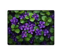 WZYWHJ Tappeti per soggiorno, tappeto runner antiscivolo per asilo nido tappeto da gioco 160 x 122 cm mazzo di violette stampato
