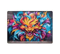 WZYWHJ Tappeti per soggiorno, tappeto runner antiscivolo per asilo nido tappeto da gioco 203,2 x 147,3 cm arte graffiti volpe stampata